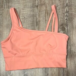 Zella Peach Sports Bra with Double-Strap Design